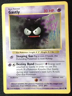 Gastly 050/102 Base Set (Shadowless) Regular - WOTC Pokemon TCG - Image 1