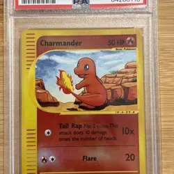 2002 Pokemon Expedition Reverse Holo Charmander #97 /165 PSA 8 - Image 2
