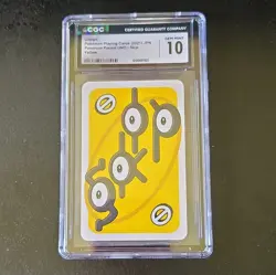Pokemon Pokemon TCG Unown Skip Pokemon Pocket UNO Yellow Regular JPN 2021 CGC - Image 1