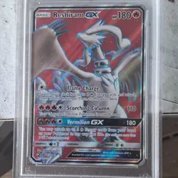 Reshiram GX 65/70 PSA 10 2018 Dragon Majesty Full Art Holo English - Image 2