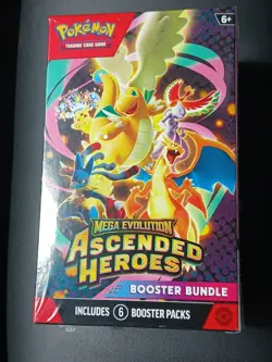 Pokemon Mega Evolution Ascended Heroes Booster Bundle Factory Sealed 6 Packs - Image 1
