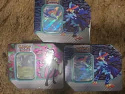 3-Pokemon 1 Meowscarada+ 2-QUAQUAYAL-EX Tin - New/Factory Sealed - Image 1