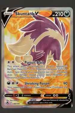 Pokemon Skuntank V (Full Art) SWSH12: Silver Tempest #180/195 NM - Image 1