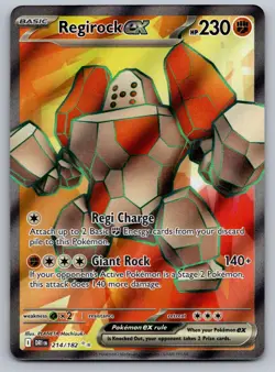 Regirock ex 214/182 Ultra Rare Destined Rivals Pokemon Near Mint - Image 1