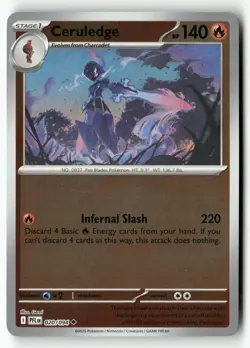Ceruledge 020/094 Uncommon Phantasmal Flames Pokemon Reverse Holo Near Mint - Image 1
