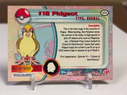 1999 Topps Pokemon #18 Pidgeot (TV Animation Series 1) 1st Print Blue Logo NM - Image 2