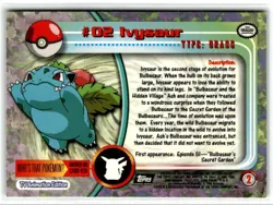 1999 TOPPS TV ANIMATION IVYSAUR #2 - Image 2