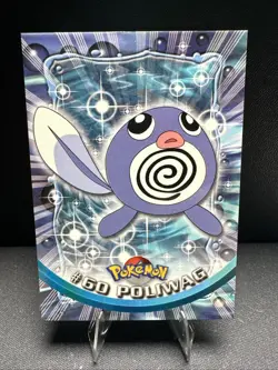 1999 Topps Pokemon TV Animation Series 1 Poliwag #60 Blue Logo Non Holo - Image 1