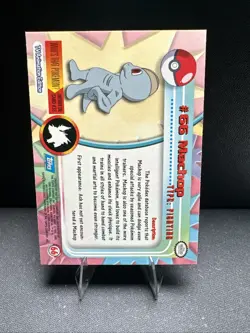 1999 Topps Pokemon TV Animation Series 1 Machop #66 Blue Logo Non Holo - Image 2