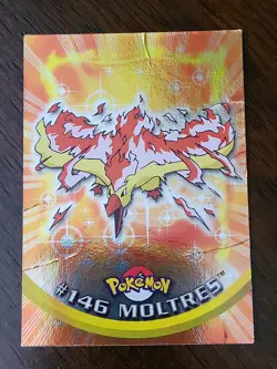DMG! HOLO FOIL 2000 Topps Pokemon TV Animation Edition Series 3 #146 Moltres - Image 1