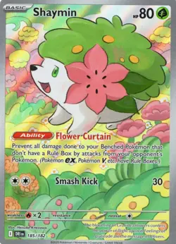 Pokemon Shaymin Illustration Rare Full Art Holo 185/182 Sv10: Destined Rivals - Image 1