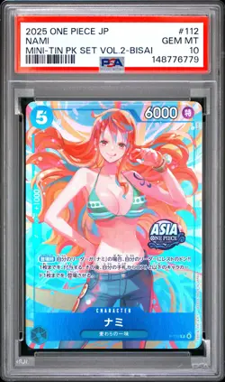 Nami PSA10 2025 One Piece Japanese Mini-Tin Pack Set Vol.2-Bisai #112 - Image 1