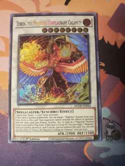 Yugioh Zoroa, the Magistus Conflagrant Calamity BODE-EN045 Secret Rare 1st NM - Image 1