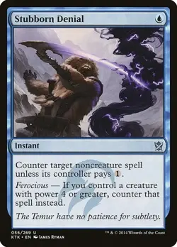 Magic The Gathering MTG STUBBORN DENIAL Khans of Tarkir NM Near Mint - Image 1
