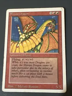 Shivan Dragon X1 Revised Played Condition See Pics Front Back - Image 1