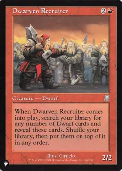 Dwarven Recruiter 186/350 LIST The List Reprints U Regular - Image 1