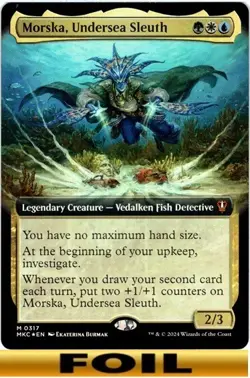 Morska, Undersea Sleuth ** FOIL EXTENDED ART ** #317 - CMR Murders at Karlov MTG - Image 1