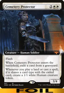 Cemetery Protector ** FOIL EXTENDED ART ** #347 - Innistrad Crimson Vow - NM MTG - Image 1