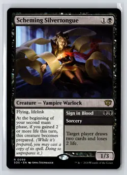 Scheming Silvertongue #99 Secrets of Strixhaven Magic The Gathering MTG - Image 1