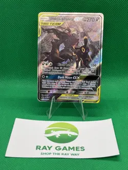 Pokemon TCG Umbreon & Darkrai GX SM241 Black Star Promo Holo Damaged - Image 1