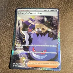 Pokemon Morty’s Conviction 211/162 SV05 Temporal Forces Special Illus Rare Holo - Image 1