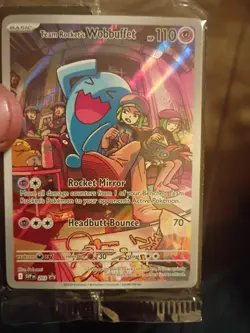 Pokemon TCG Destined Rivals Team Rockets Wobbuffet Promo Card 203 NM Condition - Image 1