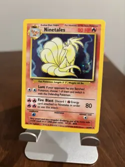 Pokemon TCG Ninetales 12/102 Base Set Holo Rare 1999 - Image 1