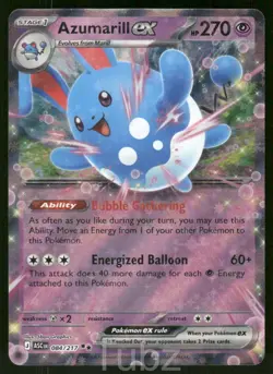Azumarill ex 084/217 Double Rare Ascended Heroes Pokemon Near Mint - Image 1