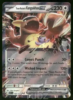 Team Rocket's Kangaskhan ex 162/217 Double Rare Ascended Heroes Pokemon NM - Image 1