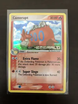 2005 Camerupt Pokemon Ex Emerald RARE HOLO EXCELLENT CONDITION - Image 1