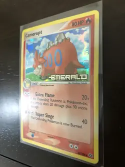 2005 Camerupt Pokemon Ex Emerald RARE HOLO EXCELLENT CONDITION - Image 2