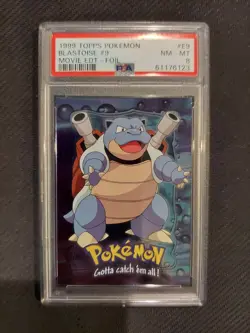 PSA 8 Blastoise Foil Topps Pokemon Movie Edition - Image 1
