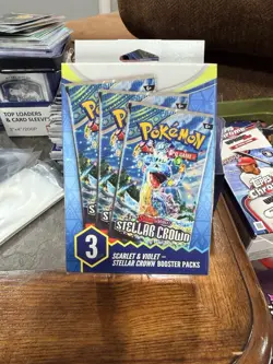 Pokemon Scarlet & Violet Stellar Crown -3 Booster Packs Brand New /Sealed👑 - Image 1