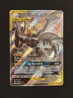 Pokemon TCG Pikachu & Zekrom GX SM168 TAG TEAM Promo Holo 240HP English - Image 1