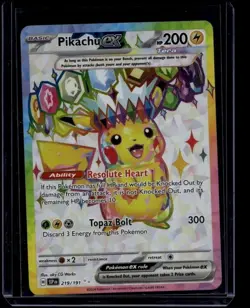 Pokemon TCG Pikachu ex 219/191 Surging Sparks Ultra Rare NM - Image 1