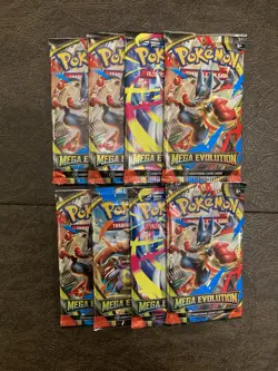 Pokemon Mega Evolution Booster Packs -Factory Sealed -8 Count Lot - Image 1
