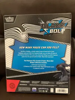 Pokemon TCG Scarlet & Violet Black Bolt Binder Collection….5 Booster Packs - Image 2