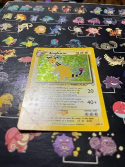 2001 Pokemon Neo Revelation Ampharos Holo #1/64 - LP-MP - Image 3