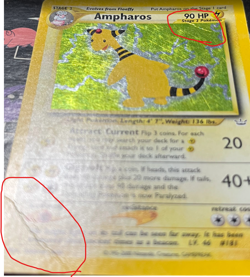 2001 Pokemon Neo Revelation Ampharos Holo #1/64 - LP-MP - Image 4