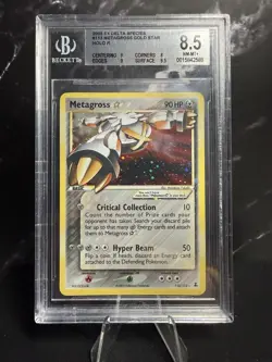 Pokemon Metagross Gold Star EX Delta Species Rare Holo #113 BGS 8.5 - Image 1