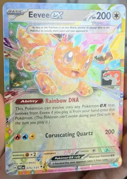 Eevee ex 075/131 NM STAMPED Prize Pack Series 7 [Play! Pokemon Prismatic PRE] - Image 3