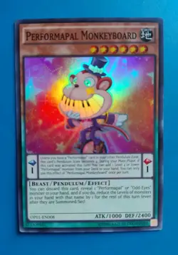 Near Mint Yugioh Performapal Monkeyboard OP01-EN008 Super Rare - Image 1