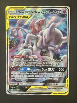 Mewtwo And Mew Gx SM191 Tag Team Promo Sun And Moon Pokemon - Image 1