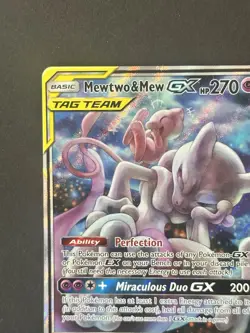 Mewtwo And Mew Gx SM191 Tag Team Promo Sun And Moon Pokemon - Image 2