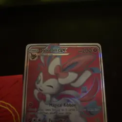 2017 Pokemon SYLVEON GX Guardians Rising FULL ART Ultra Rare HOLO Card 140/145 - Image 3