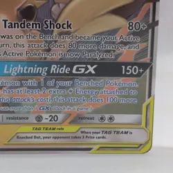 Pokemon Raichu & Alolan Raichu GX Tag Team 54/236 Unified Minds NM - Image 4