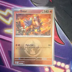 Pokemon TCG Entei 025/217 Obsidian Flames Reverse Holo Uncommon EN 2023 140 HP - Image 1
