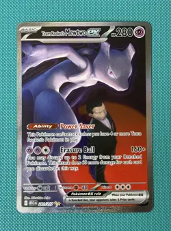 Pokemon TCG Team Rocket's Mewtwo EX SIR 281/217 Ascended Heroes - Image 1