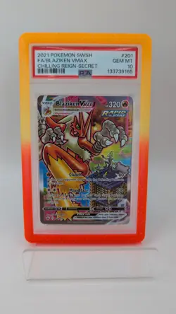 2021 POKEMON SWORD & SHIELD CHILLING REIGN #201 FA/BLAZIKEN VMAX PSA 10 - Image 1