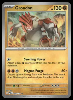 Groudon 049/131 Rare Master Ball Reverse Holo Prismatic Evolutions Pokemon NM/M - Image 1